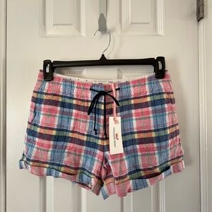NWT Vineyard Vines Women's Plaid Cargo Shorts - Pink, Blue, Yellow